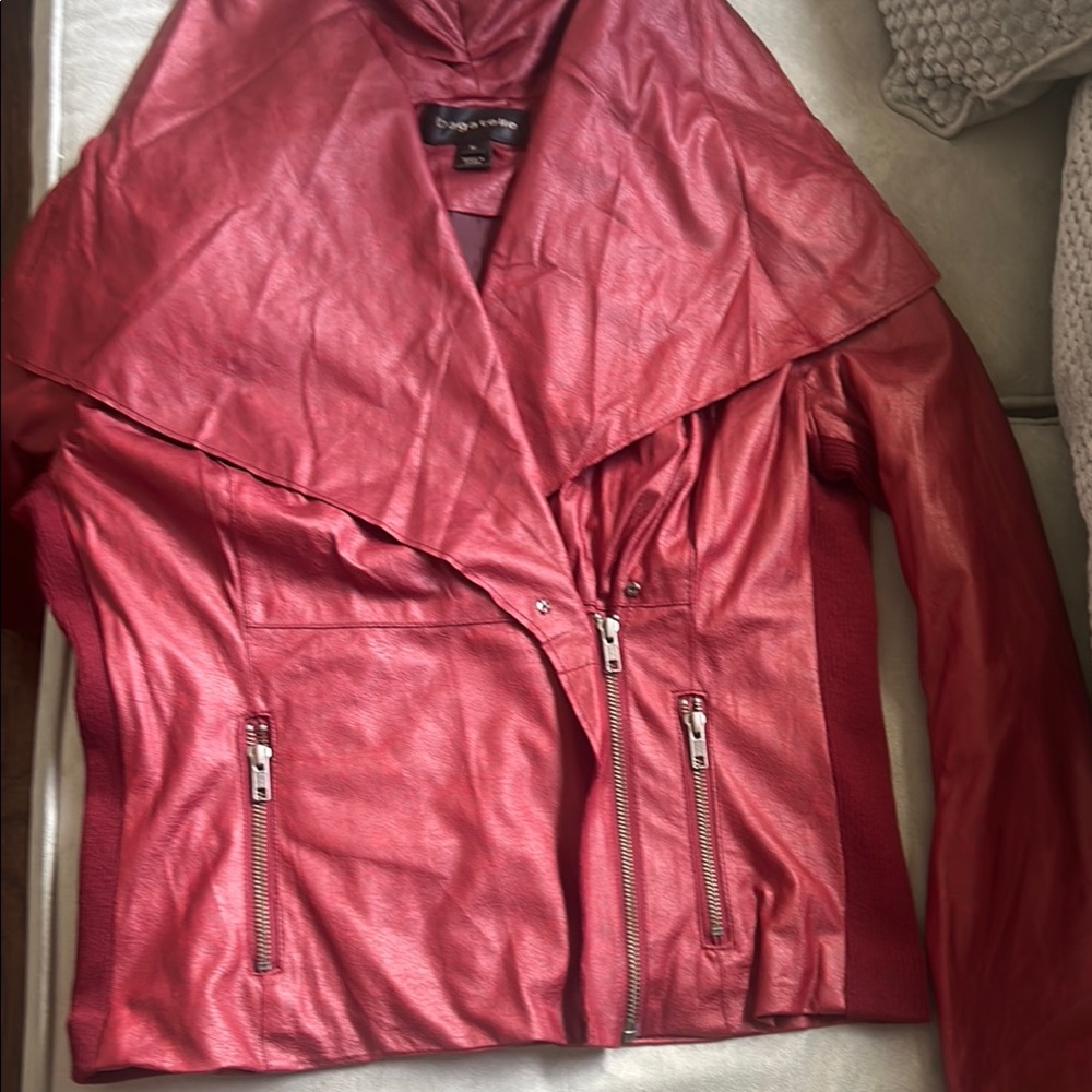 Bagatelle Crimson Leather Jacket